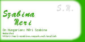 szabina meri business card