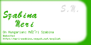 szabina meri business card